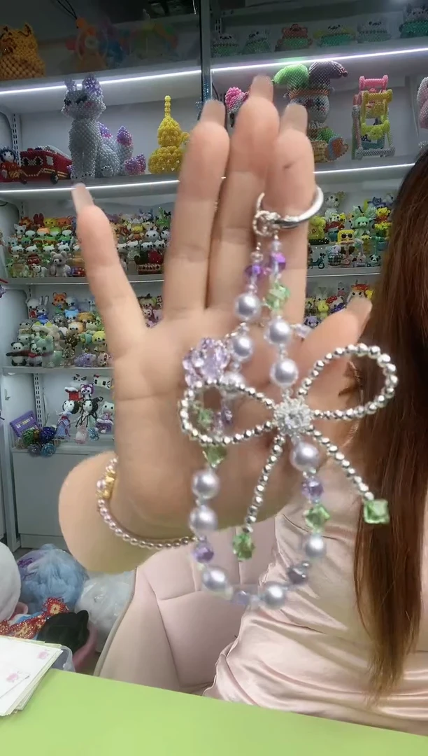 玻璃2490手机链材料包1套看图片
