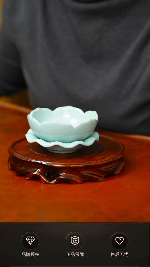 其他天青花口茶漏不完美简装