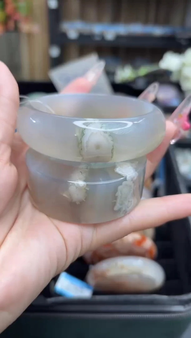 未镶嵌手镯石英质玉39(60圈赠送镯心)