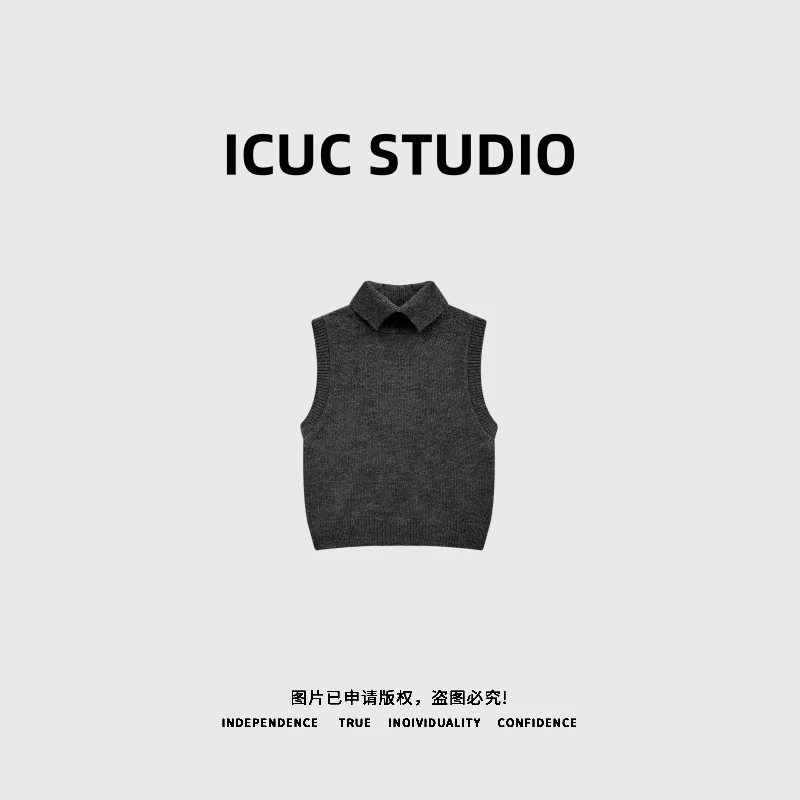ICUC STUDIO-【南油设计无袖针织背心】新款气质显瘦百搭背心663