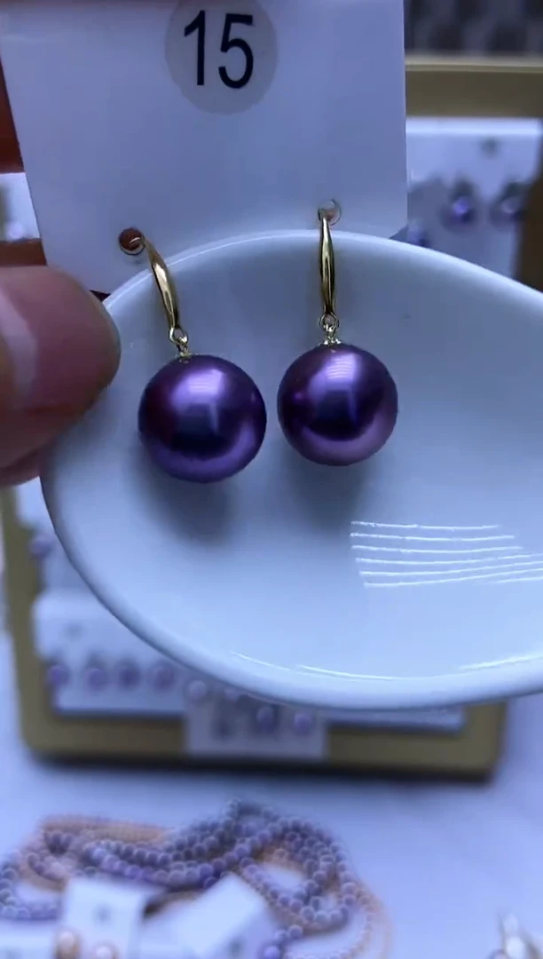 18K金镶嵌耳饰淡水珍珠15