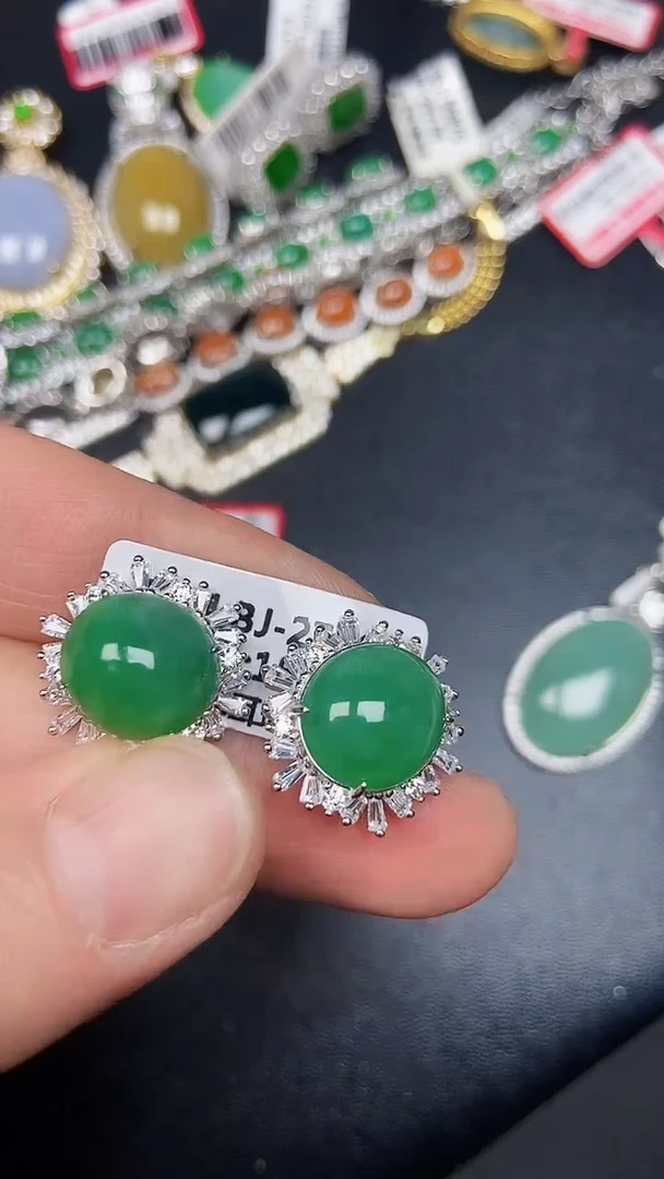 银S925镶嵌戒指翡翠1510