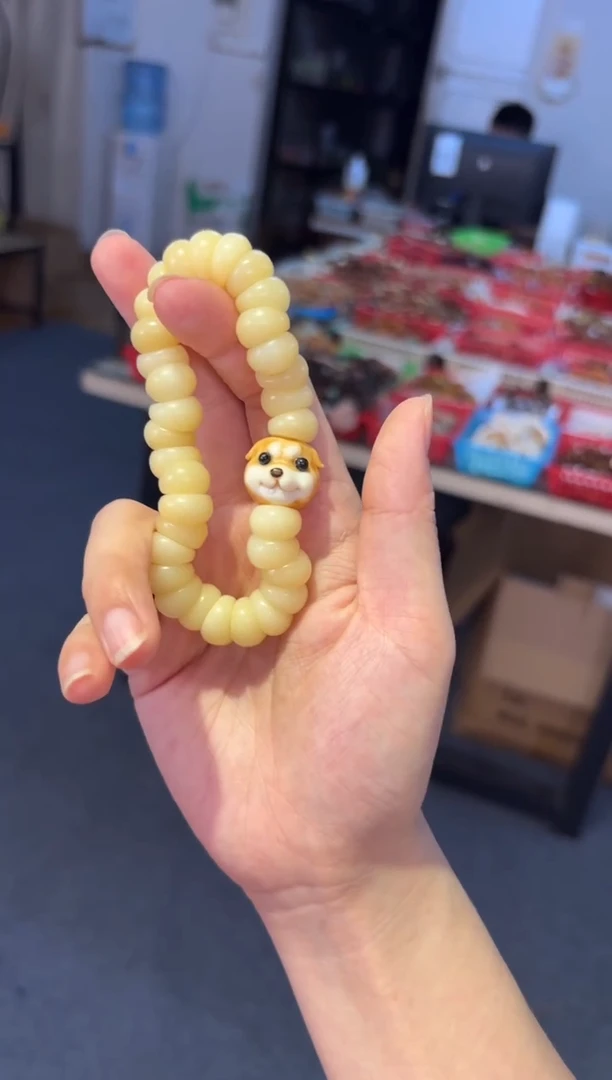 吊坠菩提根/象牙果    8mm六道木【呱呱来财】斜挎链