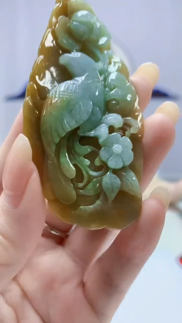 定制翡翠未镶嵌0405DD-毛货挂件85