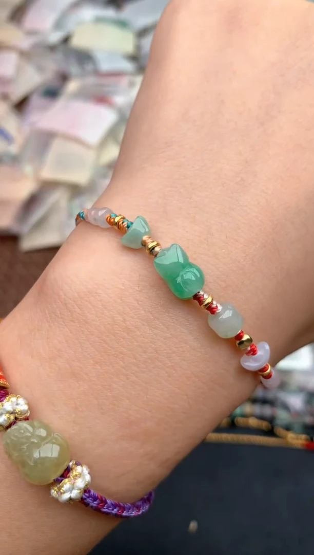 银S925镶嵌挂件翡翠禾*一