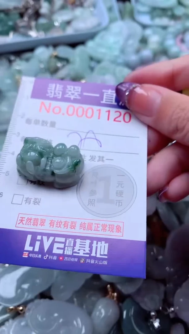 翡翠未镶嵌吊坠(不含链)1120