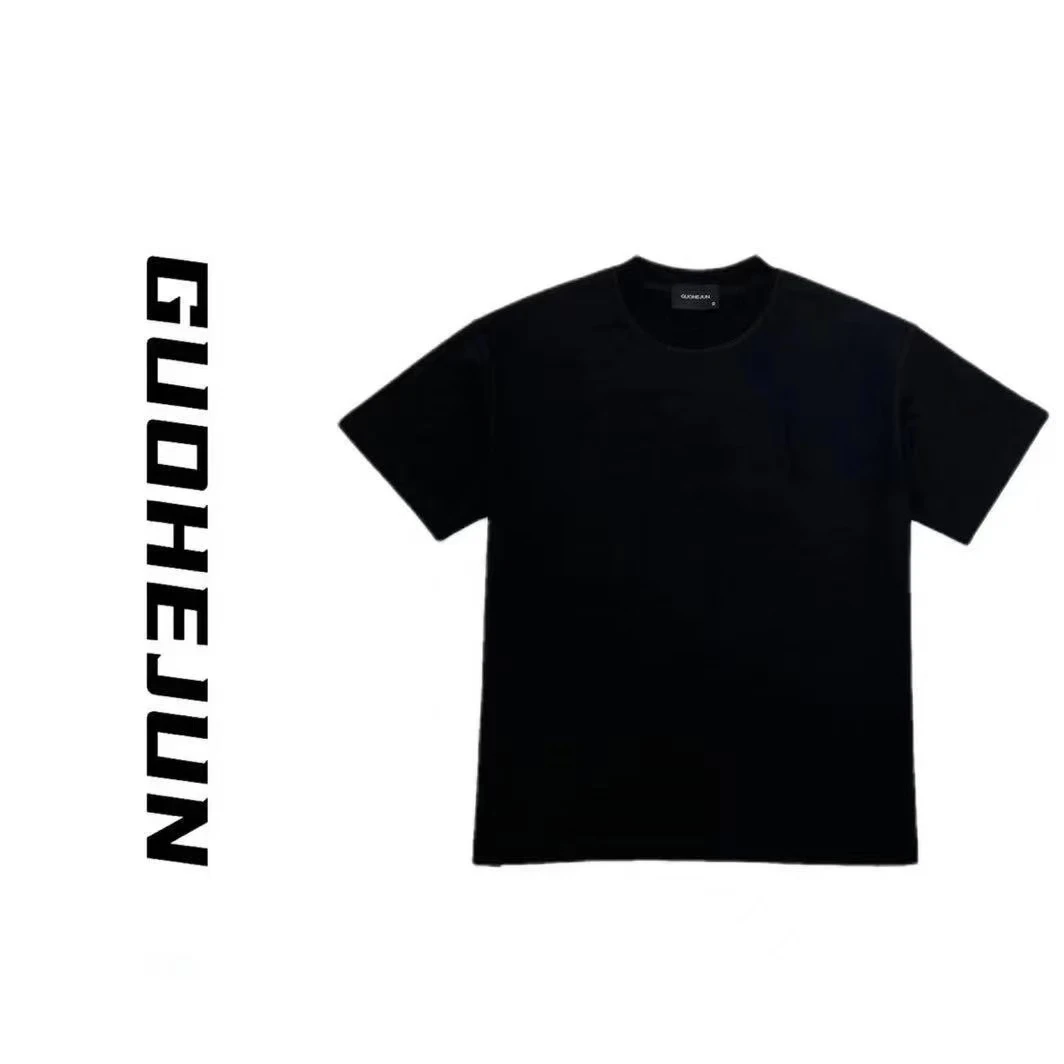 夏季圆领白色国潮休闲短袖短袖薄款时尚印花夏季百搭e轻奢