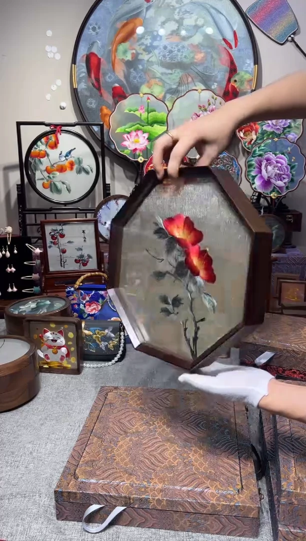 织绣纯手工苏绣双面绣