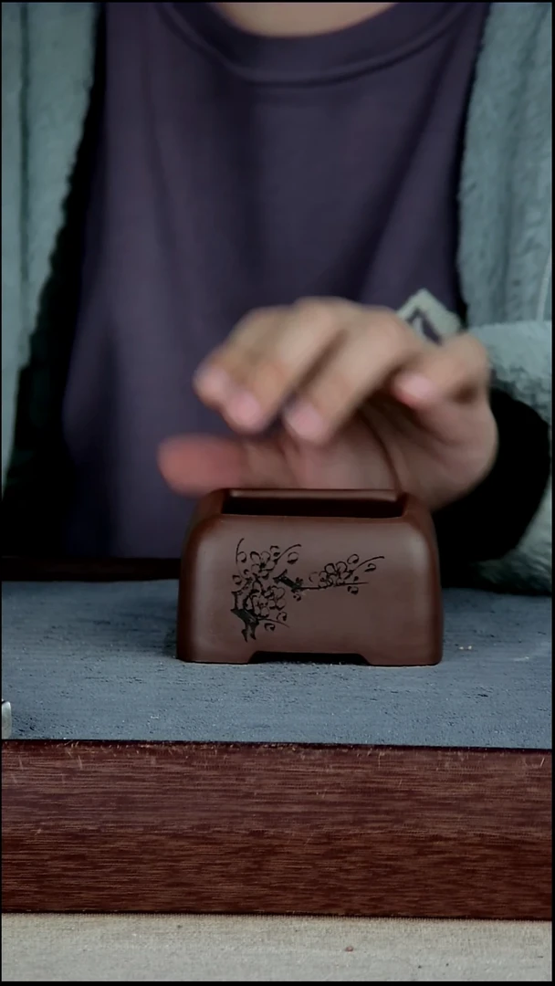 紫砂花盆6.5*4内径紫砂花盆