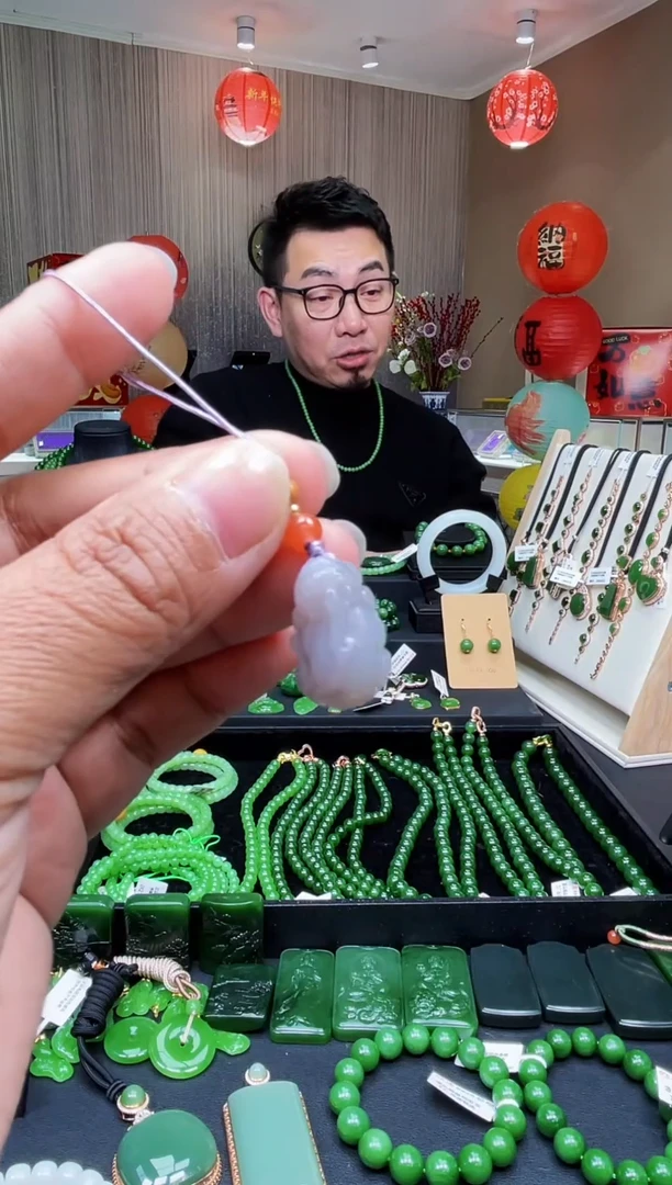 【闪购商品】和田玉吊坠未镶嵌烟紫貔貅手机吊坠