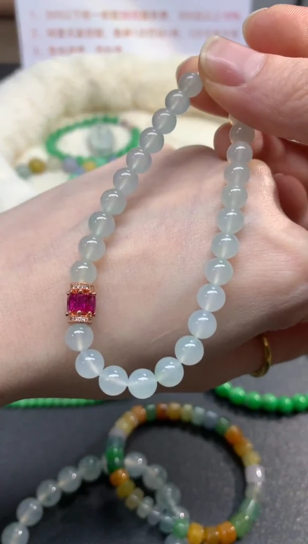 未镶嵌手串翡翠手串|1600+160