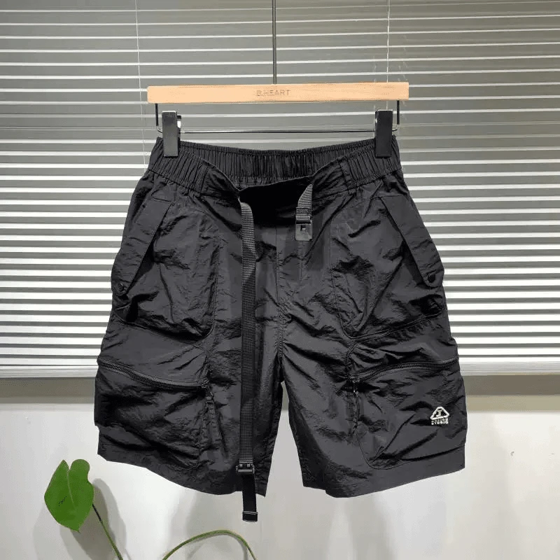 薄款速干夏季透气男装宽松休闲五分短裤韩版百搭时尚沙滩工装裤子