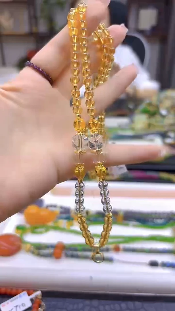 未镶嵌项链黄晶DIY款X595
