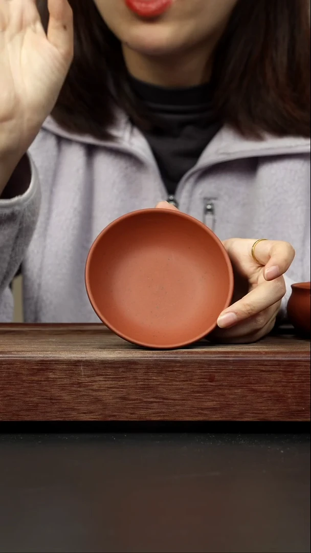 紫砂茶壶红泥 好汉杯