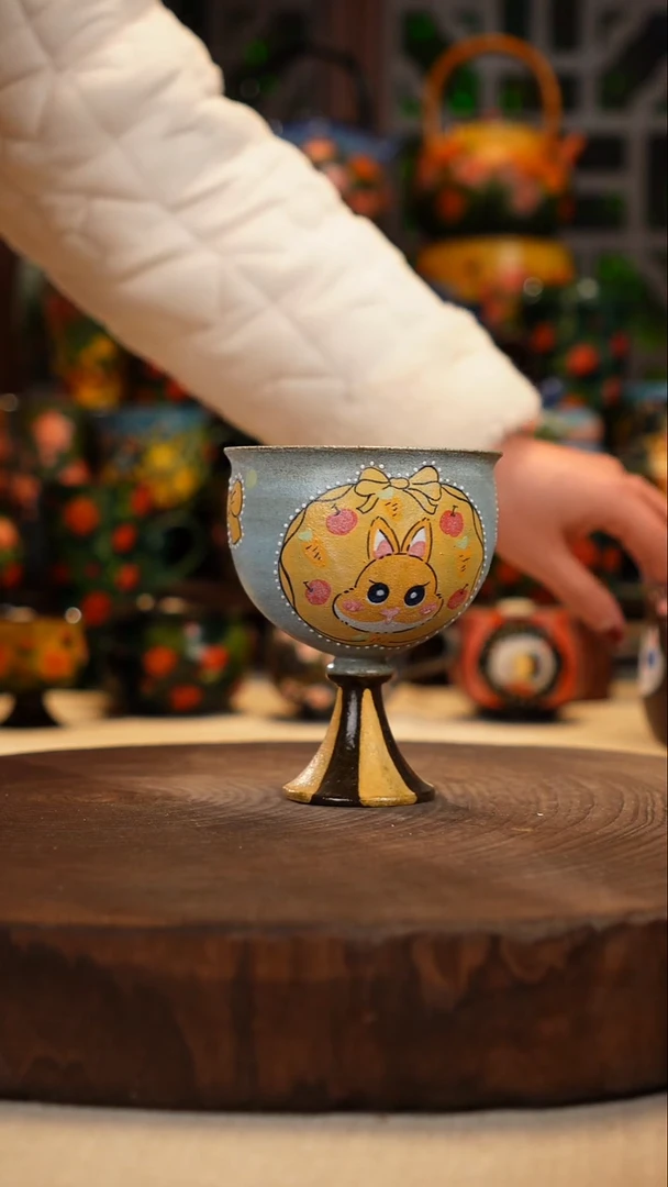 紫砂油画手绘釉下彩