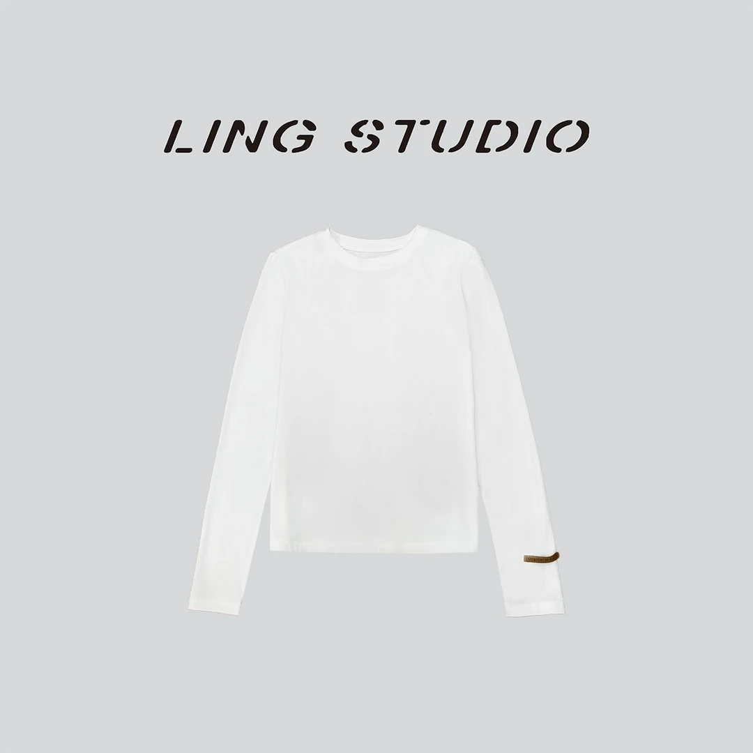 LING/STUDIO『空白间隙』秋冬百搭气质舒适休闲长袖打底T恤5102420