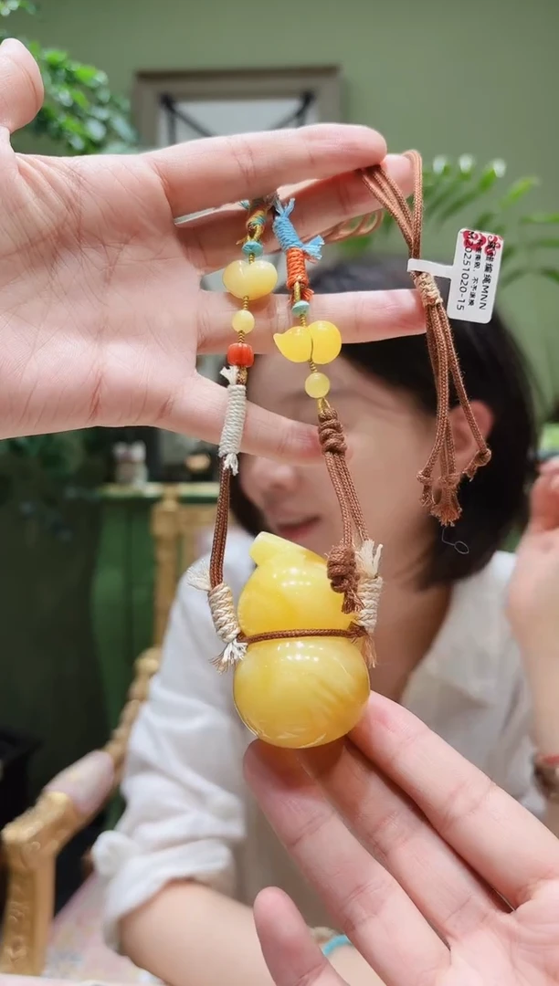 蜜蜡颈饰未镶嵌蜜蜡绳编项链MNN1020-15多样性发货