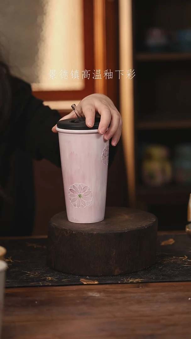 陶瓷景德镇高温釉下手绘陶瓷@L191@