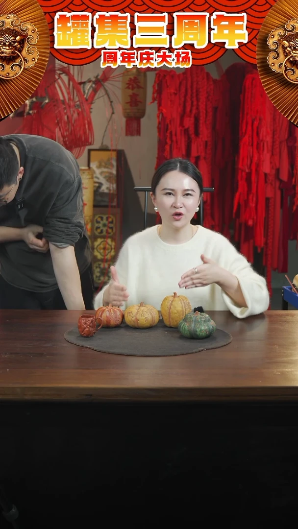 【闪购商品】紫砂茶叶罐朱泥泥绘喜狮杯垫