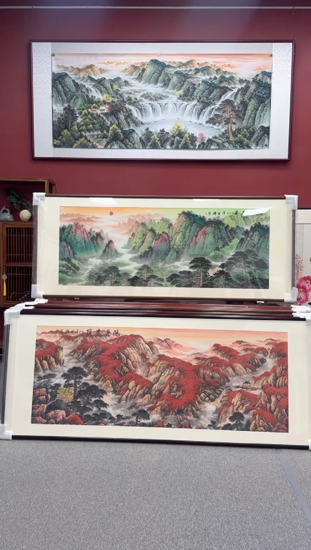 国画娟*手绘 鸿运当头 219*88