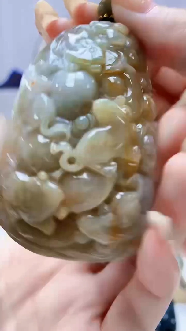 未镶嵌定制翡翠4917DD-毛货挂件5