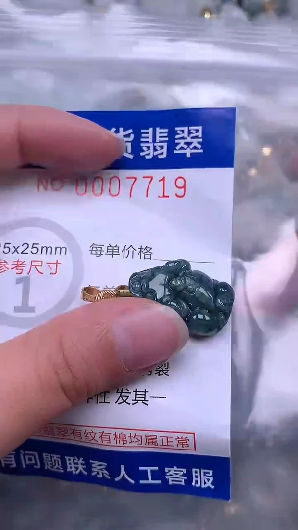 翡翠未镶嵌吊坠(不含链)1