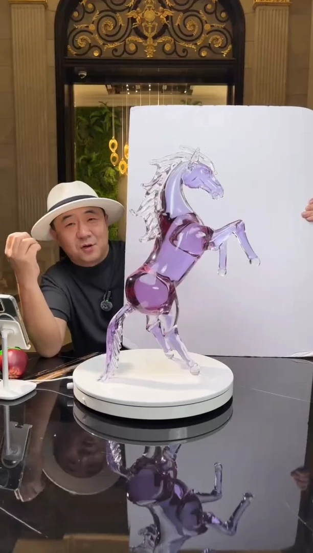 【闪购商品】摆件AJ03403紫水晶跃马艺术摆件