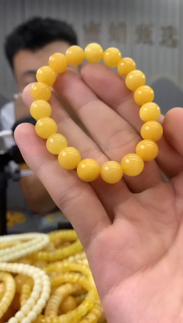 未镶嵌蜜蜡裸石手串