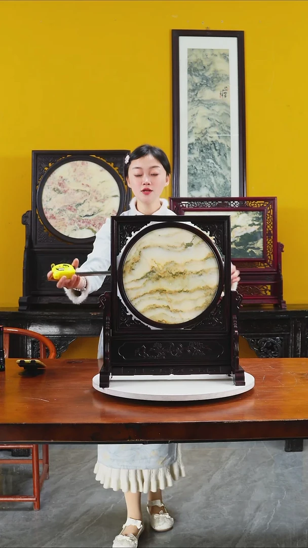 石材天然大理石画摆件