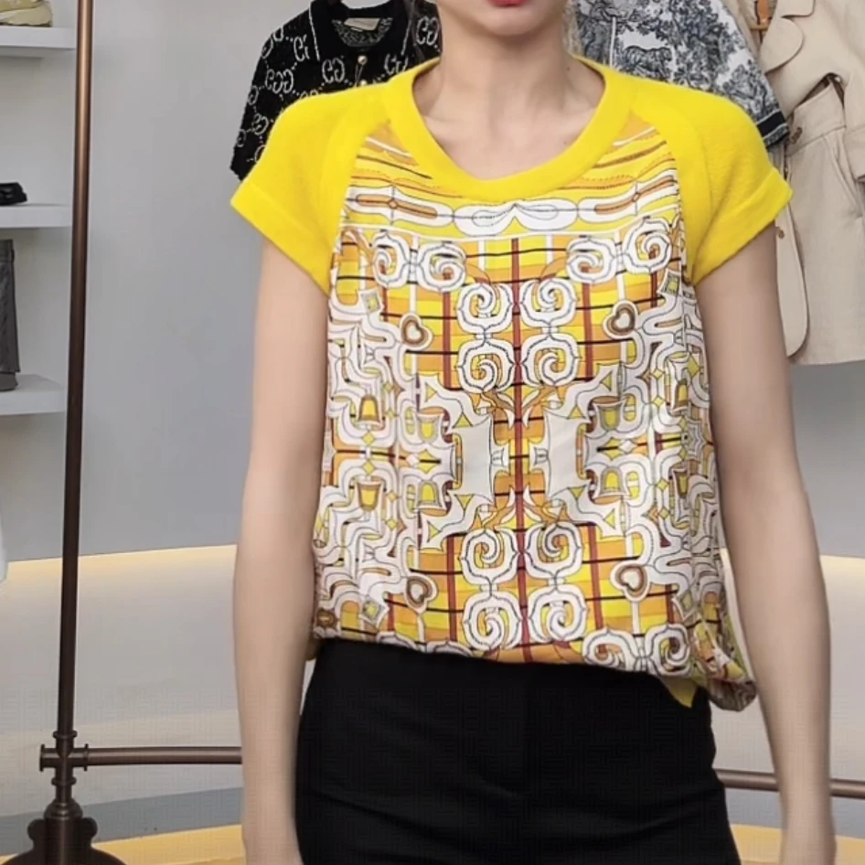 全新未使用 Hermes/爱马仕 爱马仕上衣 黄色/38