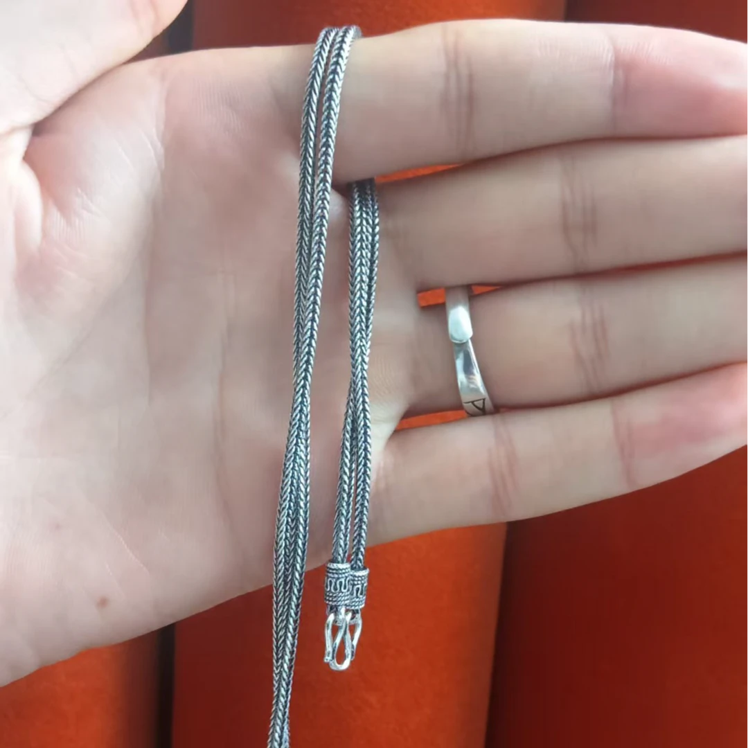 链子足银 爱敏纯银首饰项链