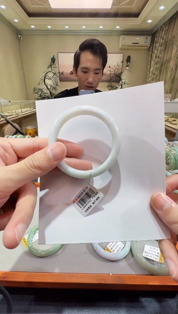 纯天然缅甸A货翡翠手镯52-53mm-纹裂-9039号-特价