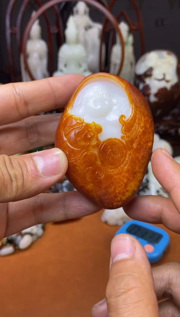 和田玉未镶嵌把件和田玉