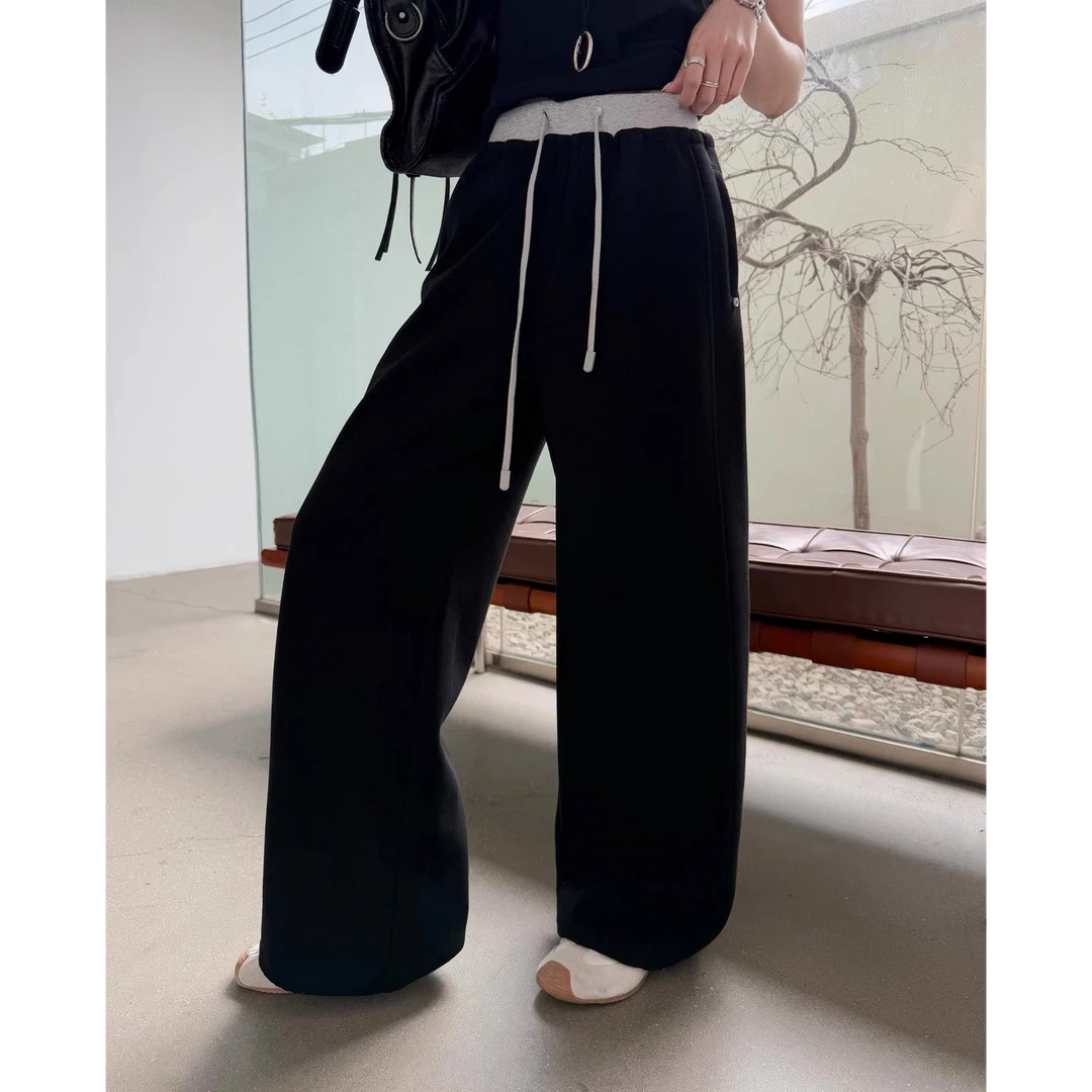 N3154 宽松版型卫裤|压线加固工艺，阔腿款式超百搭