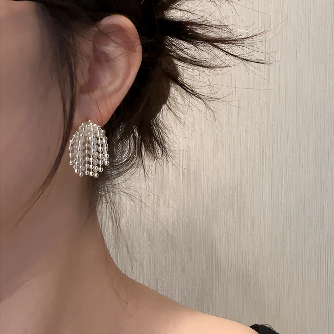 合金耳饰 韩国东大门小众烟花珠珠耳饰（no退换）