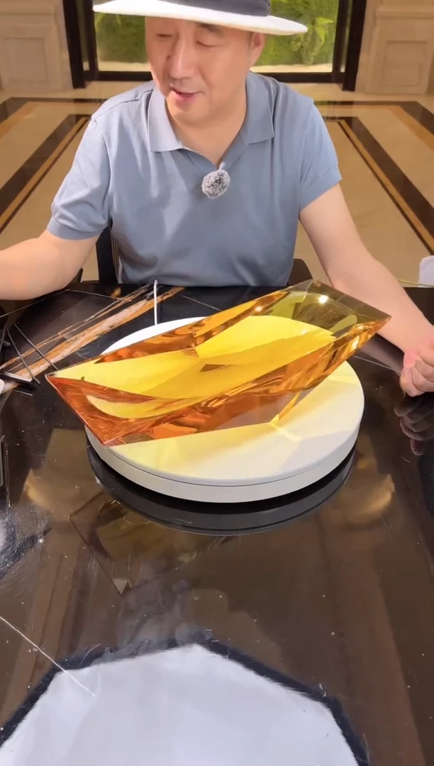 茶宠AJ1111072冰湖琥珀金艺术果盘