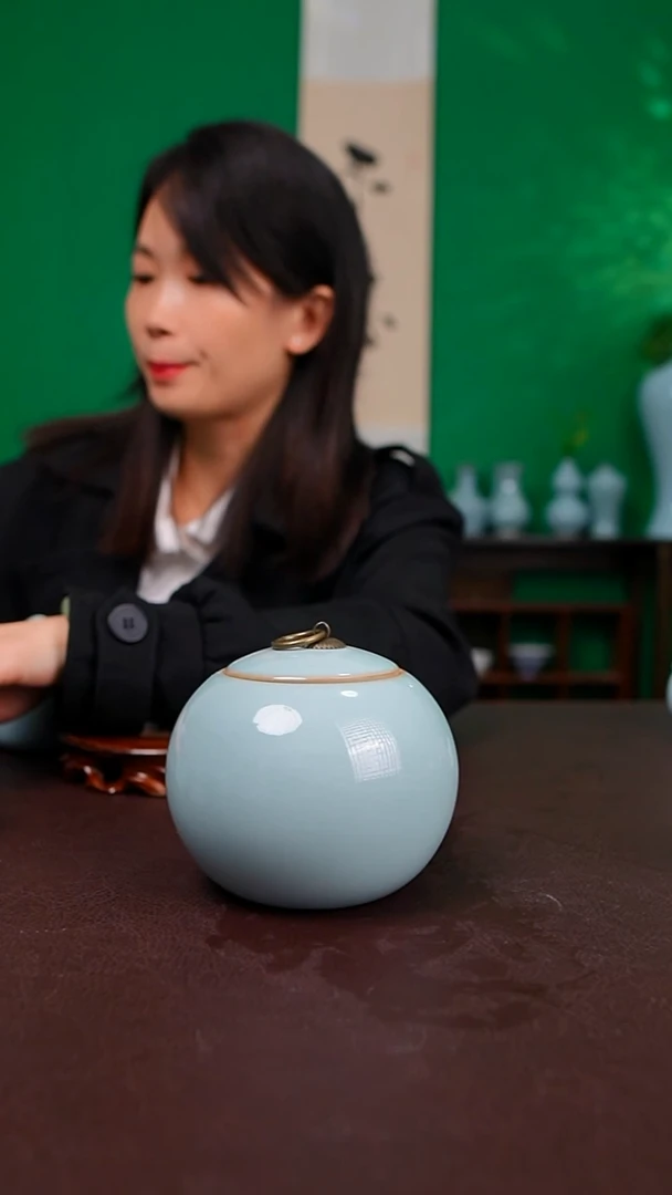 天青圆茶叶罐不完美 简装