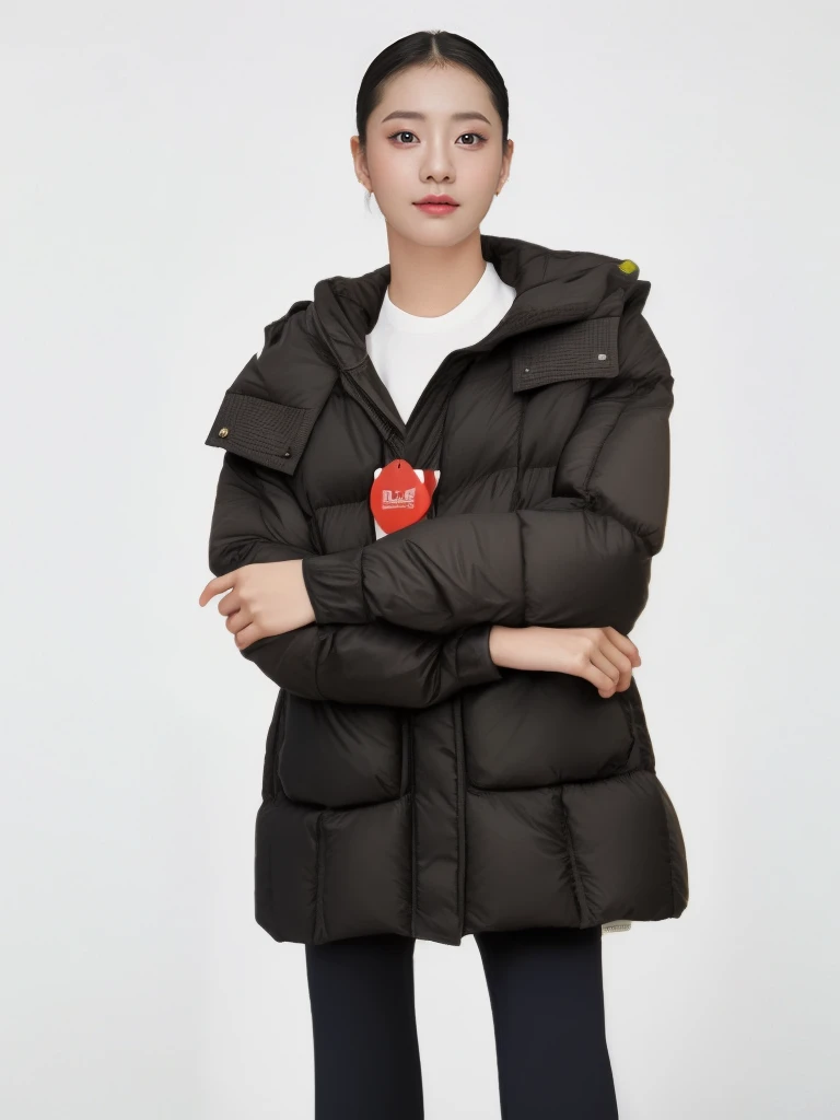 6339中长款羽绒服咖啡色（M衣长75左右）