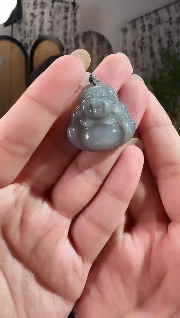 颈饰未镶嵌和田玉30烟紫佛公