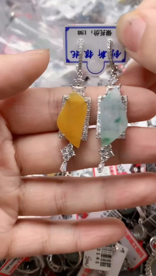 银S925镶嵌戒指翡翠孙*姐天然A货缅甸翡翠