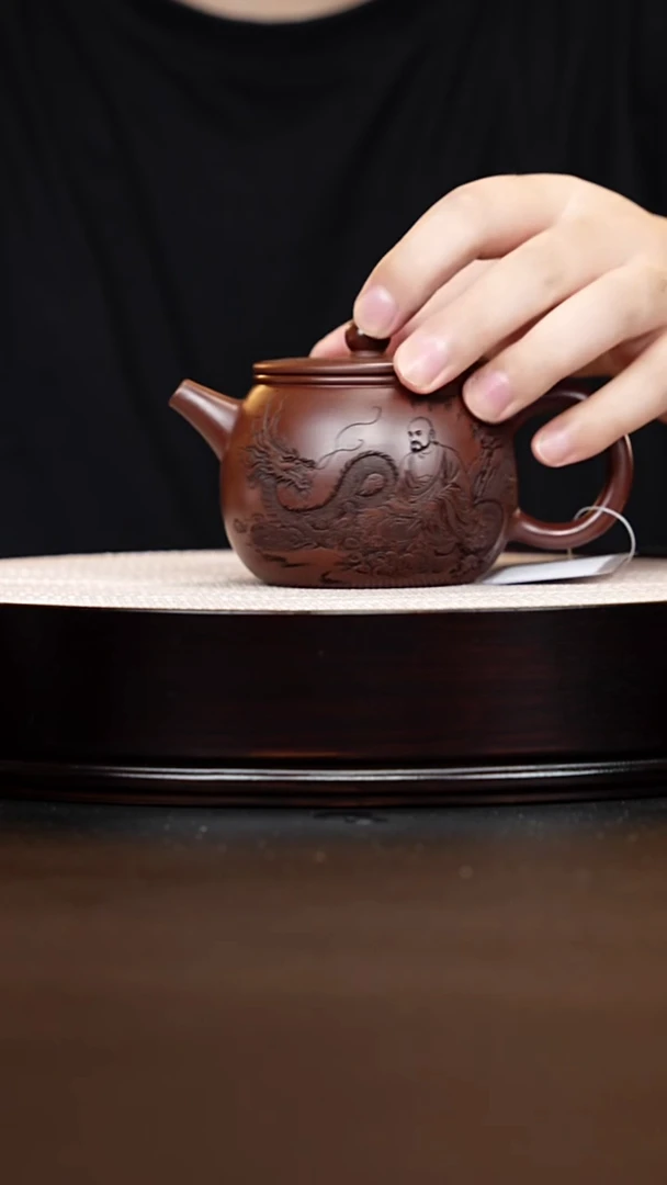 茶壶紫砂平盖汉瓦壶