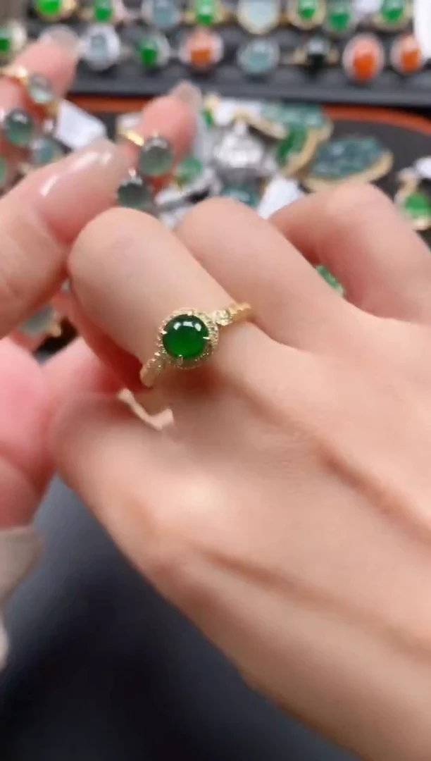 银S925镶嵌戒指翡翠1111
