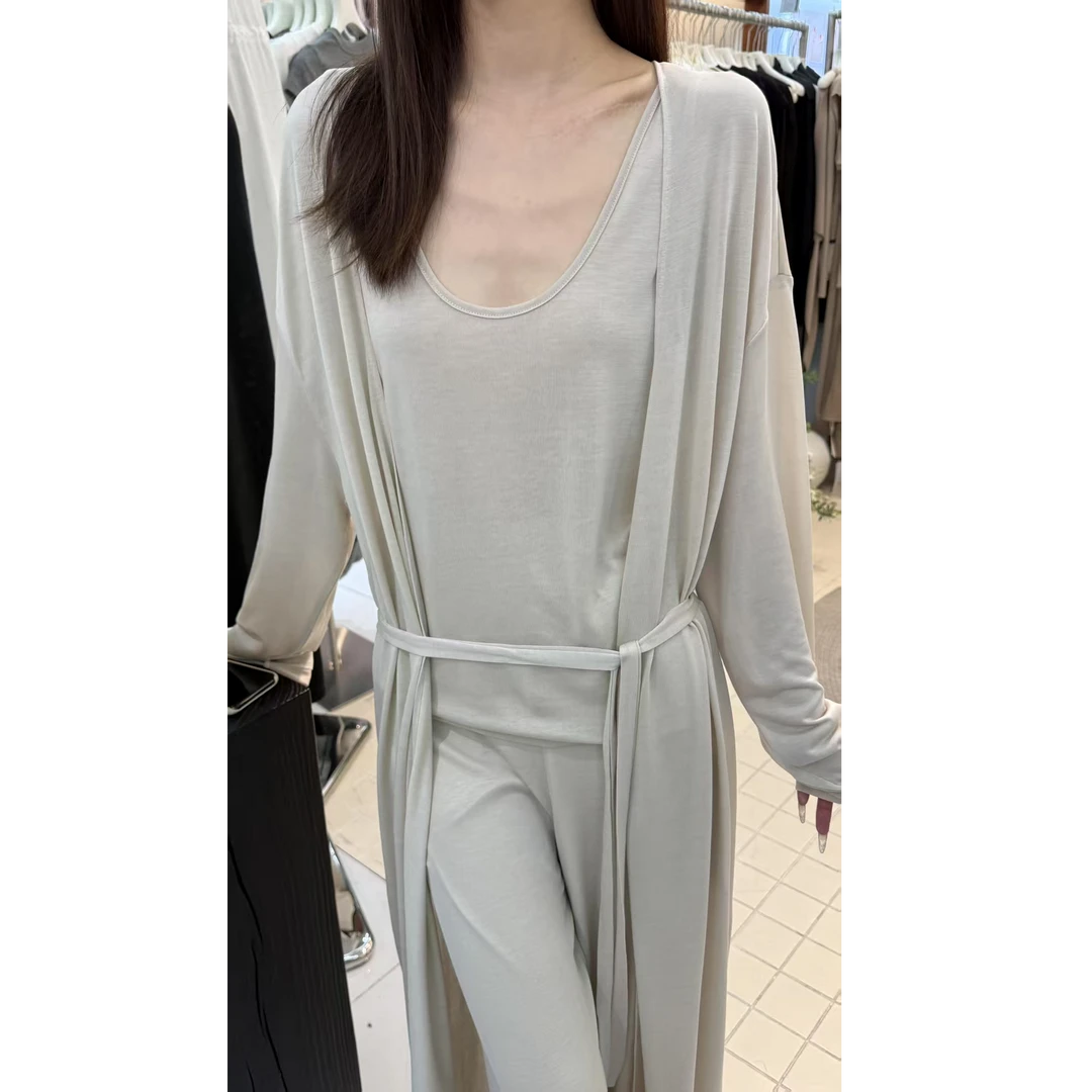 法式慵懒显瘦休闲宽松长款气质吊带松弛感套装夏季百搭上衣新款
