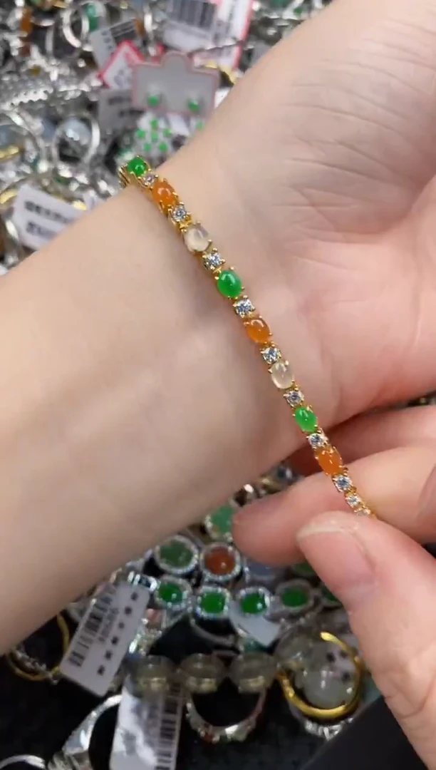 银S925镶嵌戒指翡翠555                   6