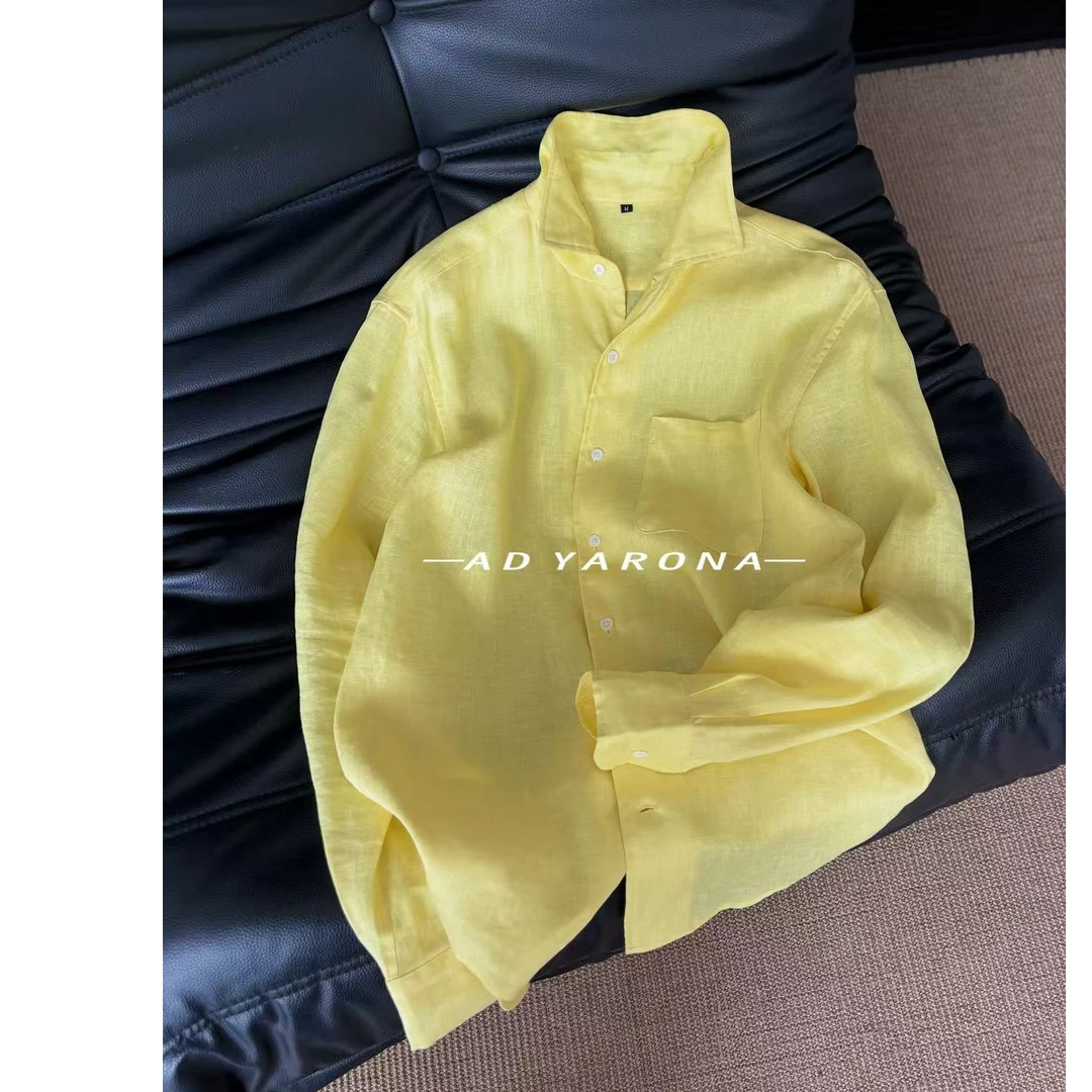 【Ctiy系列·浮生】夏季老钱极简亚麻衬衫