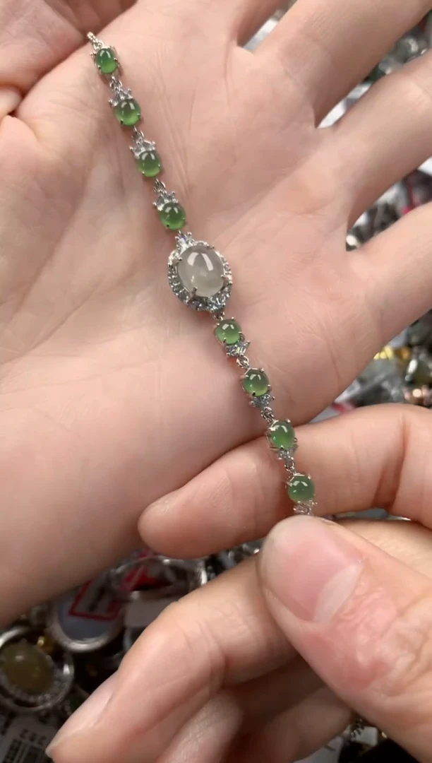 银S925镶嵌戒指翡翠9999-----4