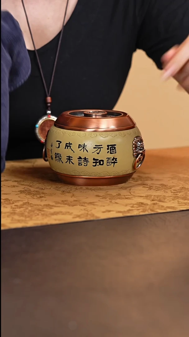 紫砂茶叶罐宜兴原矿紫砂黄同款本山绿茶叶罐