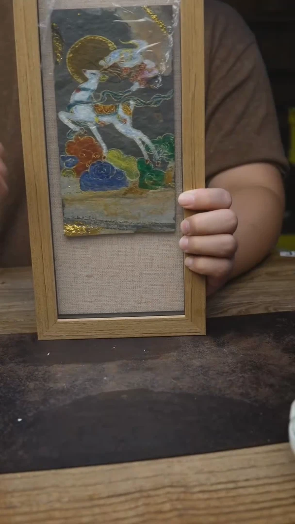 甘石陶艺岩板画款336