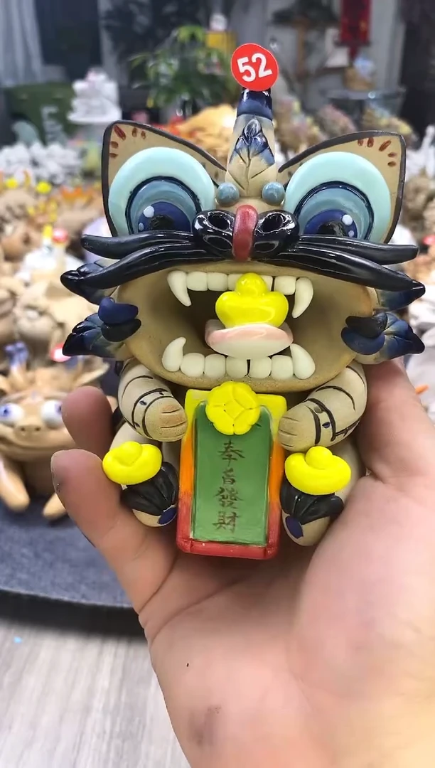 陶瓷乐***派瓦猫手工摆件