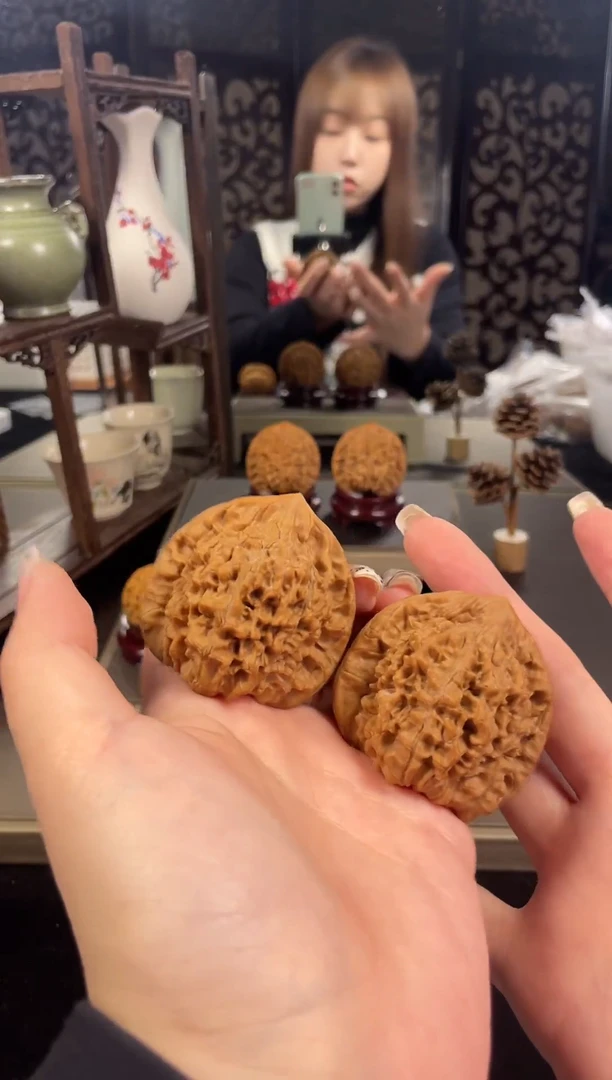 【闪购商品】文玩核桃把件官帽49尺-9